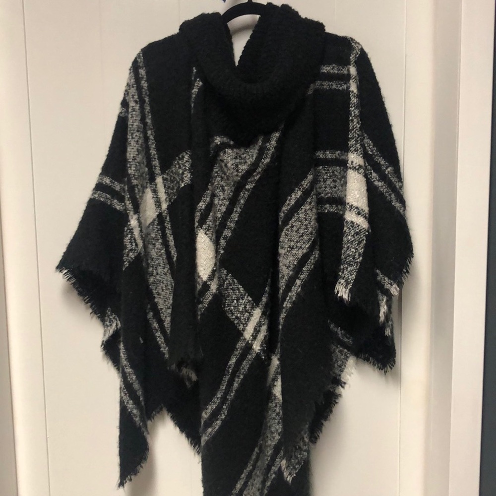 Torrid | Black Plaid  Ruana Style Poncho